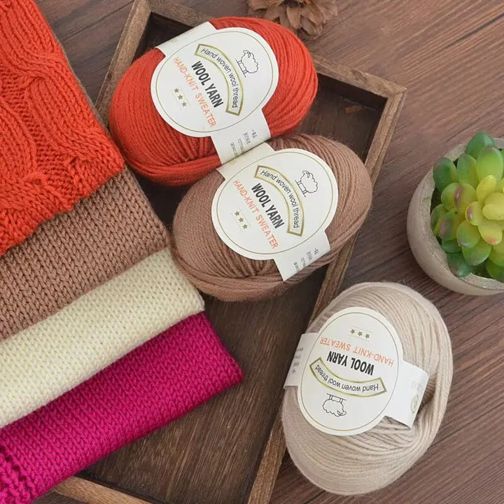 500g 2112 Medium-Fine Wool Yarn – Soft DIY Knitting Yarn for Sweaters, Jackets, Scarves, Hats & Handmade Crafts (10pcs Bag)