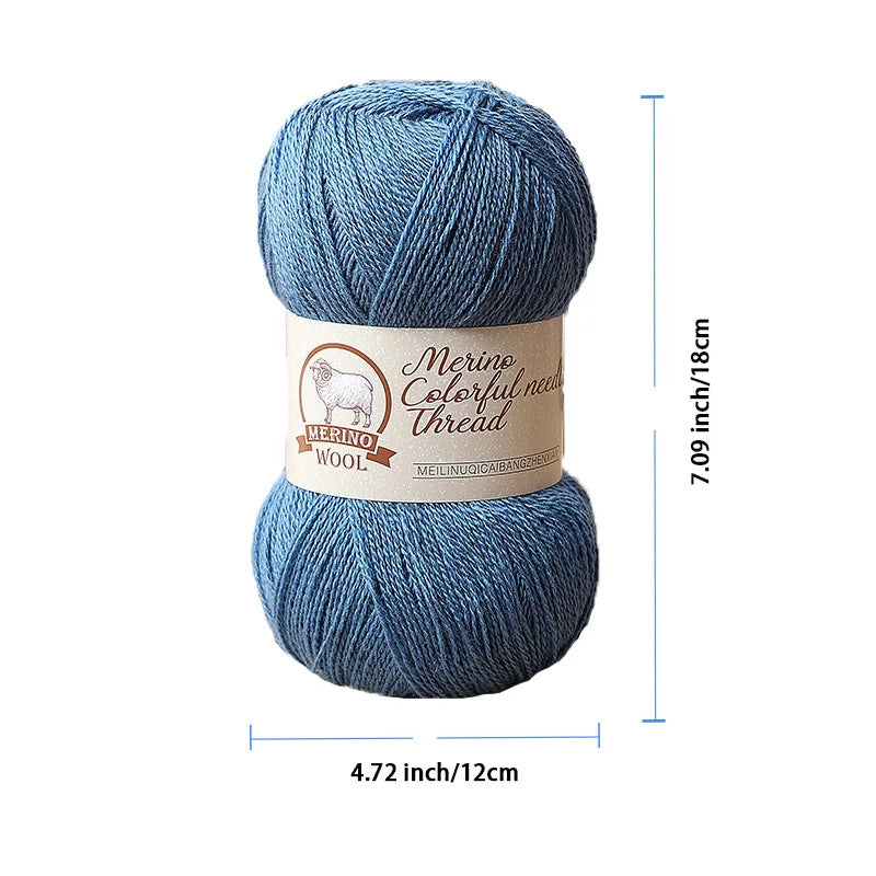 Solid Color Medium-Thick Cashmere Blend Yarn – Soft Luxury Yarn for Sweaters, Scarves & Handmade Crafts