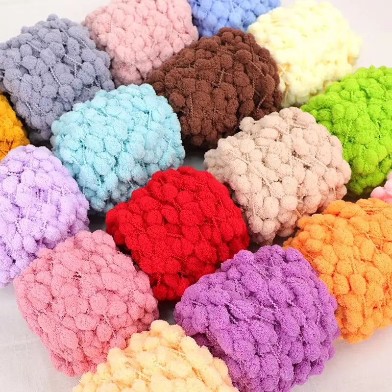 Super Soft Bean Yarn – Plush Polyester Chunky Yarn for Blankets, Cushions, Hats & DIY Crafts (400g, 4pcs Pack)