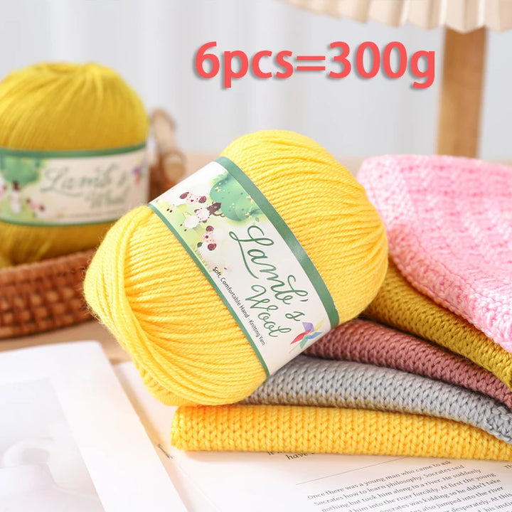 Very Soft Lamb Wool Yarn – Medium-Thick High-Quality Wool for Knitting Sweaters, Scarves & Accessories