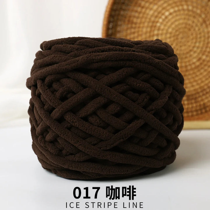 3pcs Ice-Striped Soft Thick Yarn – Handcrafted Yarn for Scarves, Hats, Slippers & DIY Projects