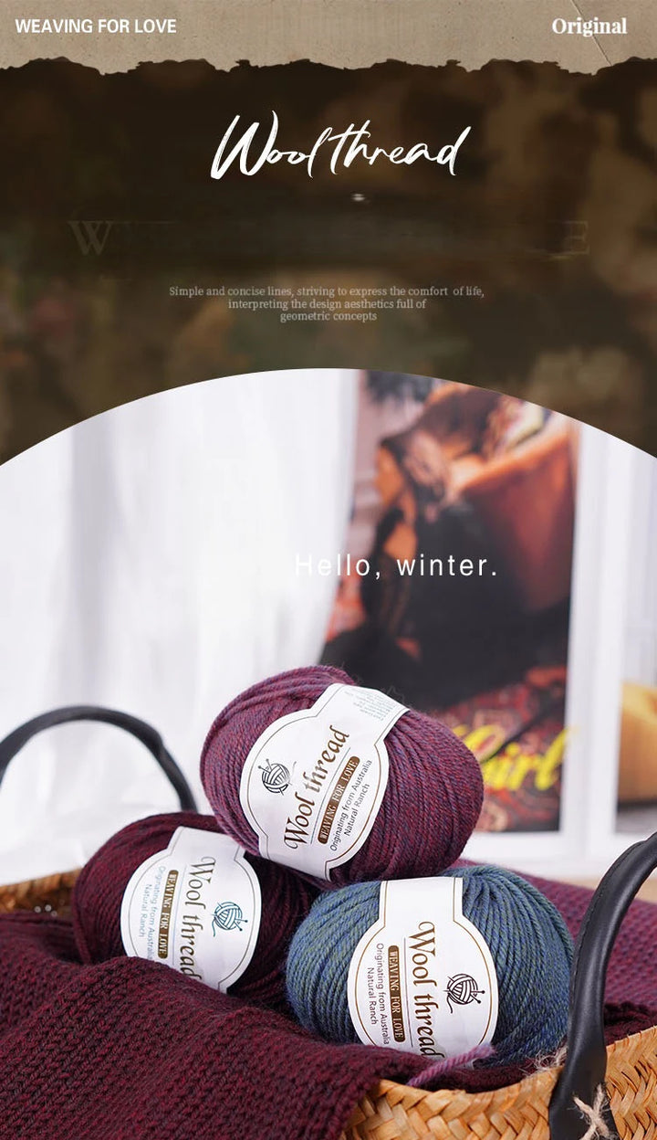 Rainbow Gradient Alpaca Wool Yarn – Medium Thick Knitting Yarn for Sweaters, Scarves, Shawls & DIY Crafts