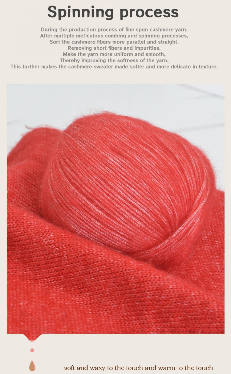 300g High-Quality Cashmere Yarn – Lightweight Multi-Color Yarn for Sweaters, Jackets, Scarves & Hats (6pcs Pack)