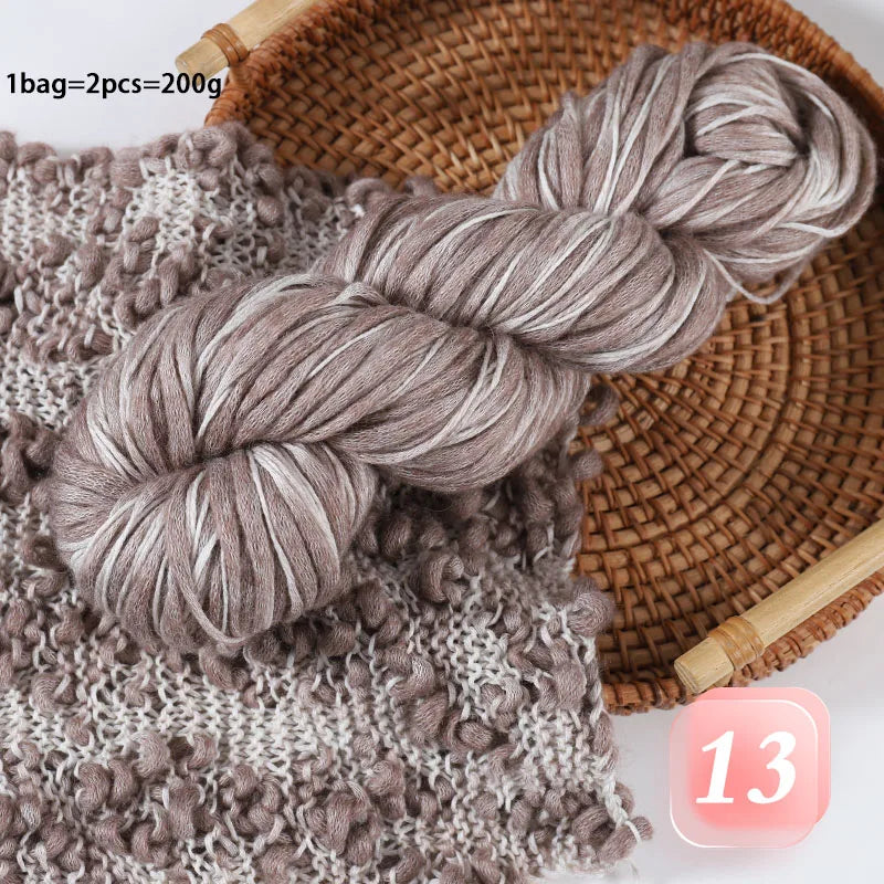 Fancy Twisted Cashmere Yarn – Irregular Imitation Bean Yarn for Hand-Knitting Sweaters, Cardigans, Shawls & DIY Crafts