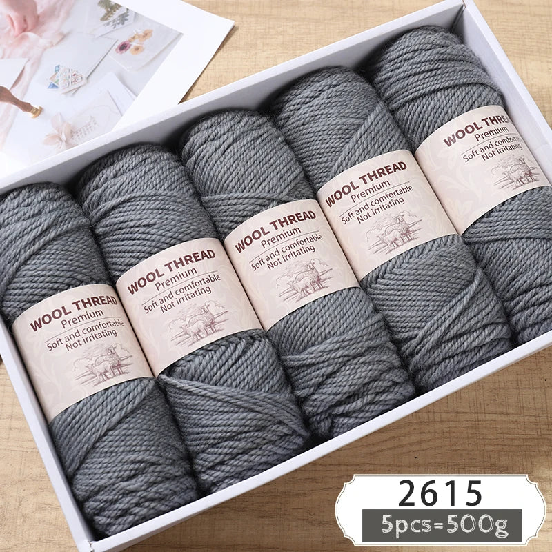 500g Thick Alpaca Wool Yarn – 245 Needle Knitting Yarn for Sweaters, Jackets & Accessories