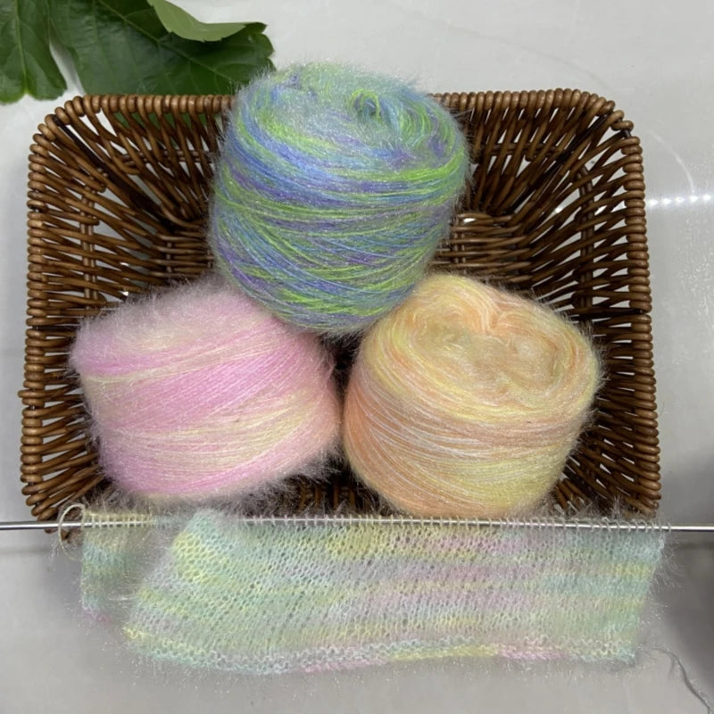 300g Soft Long-Haired Yarn Set – 6-Piece Fluffy Yarn for Knitting & DIY Projects