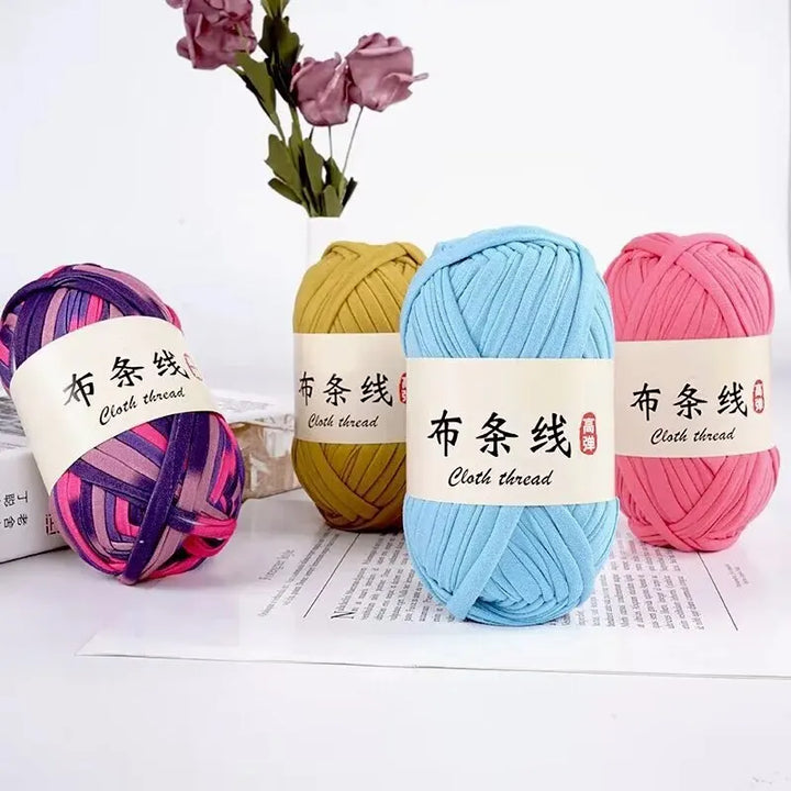3PC 300g Thick Fabric Yarn – Soft Colored DIY Yarn for Carpets, Bags, Toys & Slippers