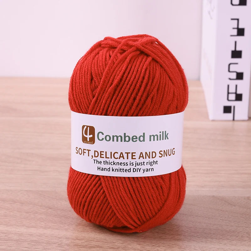 4-Strand Synthetic Knitting Yarn – Soft DIY Craft Yarn for Sweaters, Scarves & Blankets