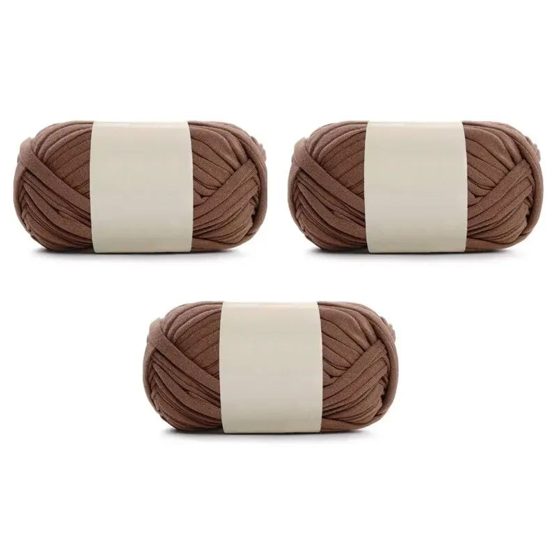 3PC 300g Thick Fabric Yarn – Soft Colored DIY Yarn for Carpets, Bags, Toys & Slippers