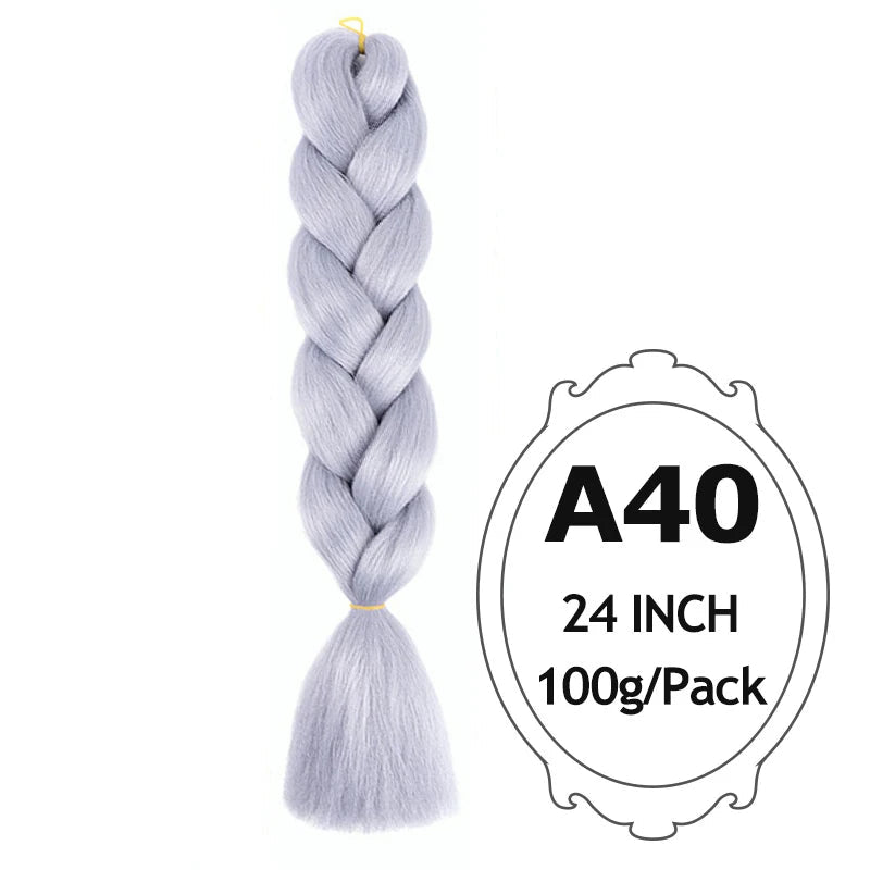 Synthetic Braiding Hair Extensions – Ombre Jumbo Braid Hair for Women, Wholesale DIY Hairstyle (Pink, Purple, Yellow)