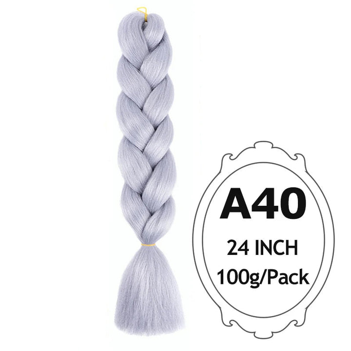 Synthetic Braiding Hair Extensions – Ombre Jumbo Braid Hair for Women, Wholesale DIY Hairstyle (Pink, Purple, Yellow)