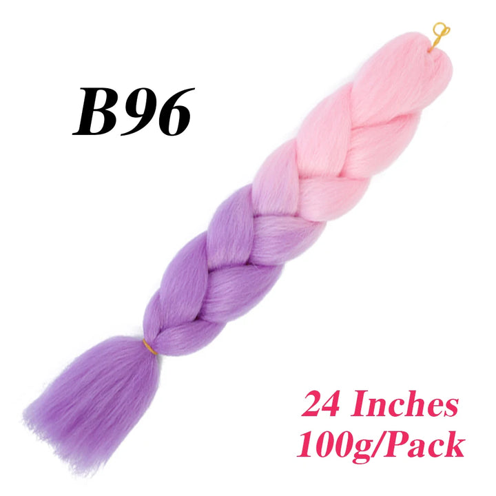 24 Inch Jumbo Braiding Hair – Afro Ombre Synthetic Extensions for Children’s Braids (100g) 33