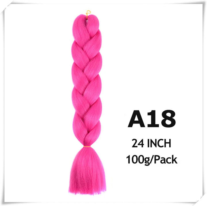 Pre-Stretched Jumbo Braiding Hair – 24 Inch Ombre Purple Synthetic Crochet Extensions for Women