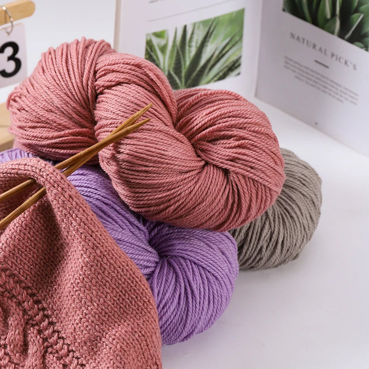 600g Thick Alpaca Wool Yarn Set (2 Pieces) – Premium Knitting Yarn for Sweaters, Scarves, Hats & DIY Crafts