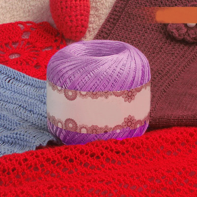 200g No. 8 Pearl Lace Yarn (4 Skeins) – Fine Crochet & Knitting Yarn for Shawls, Summer Sweaters, Scarves & Hats