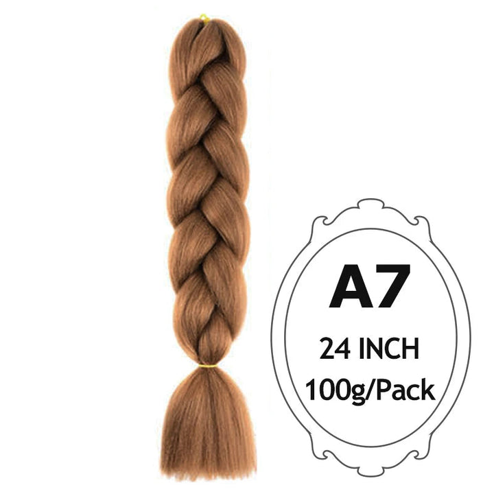 Synthetic Braiding Hair Extensions – Ombre Jumbo Braid Hair for Women, Wholesale DIY Hairstyle (Pink, Purple, Yellow)