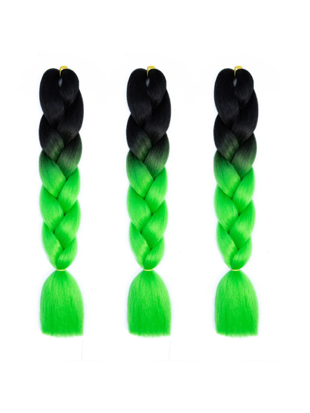 3 Packs 24 Inch Rainbow Braiding Hair Extensions – Ombre Synthetic Jumbo Braid Hair for Crochet Braids (Rose Red)