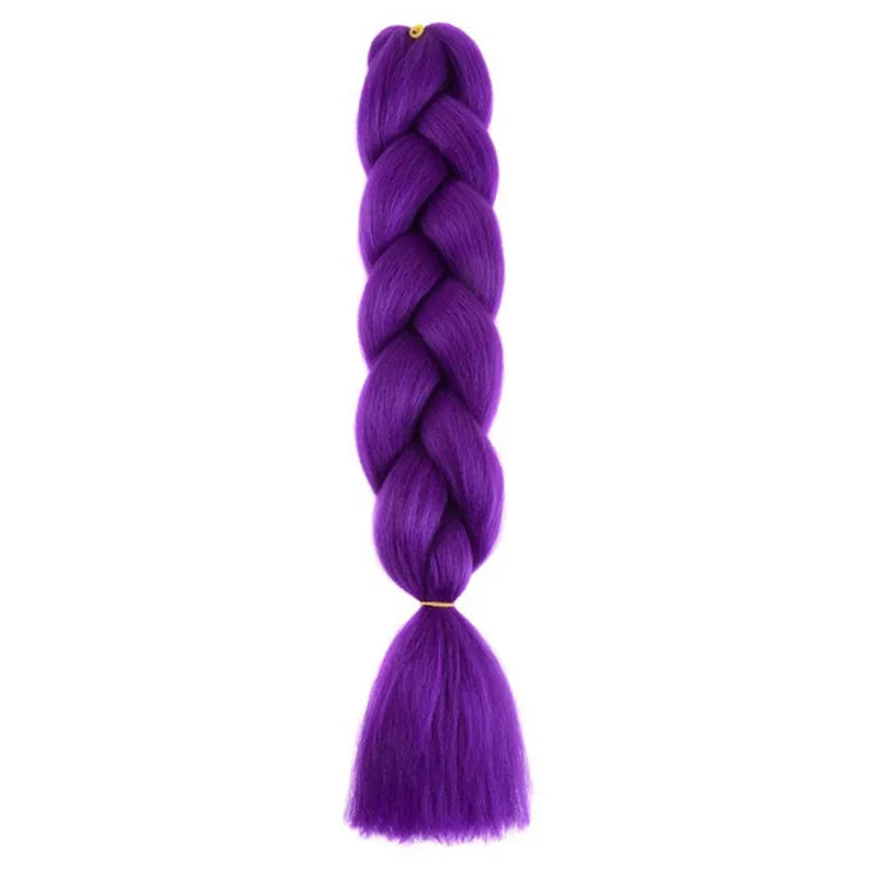 24 Inch Synthetic Jumbo Braiding Hair – Yaki Straight Box Braid Extensions for Dreadlocks & Twists