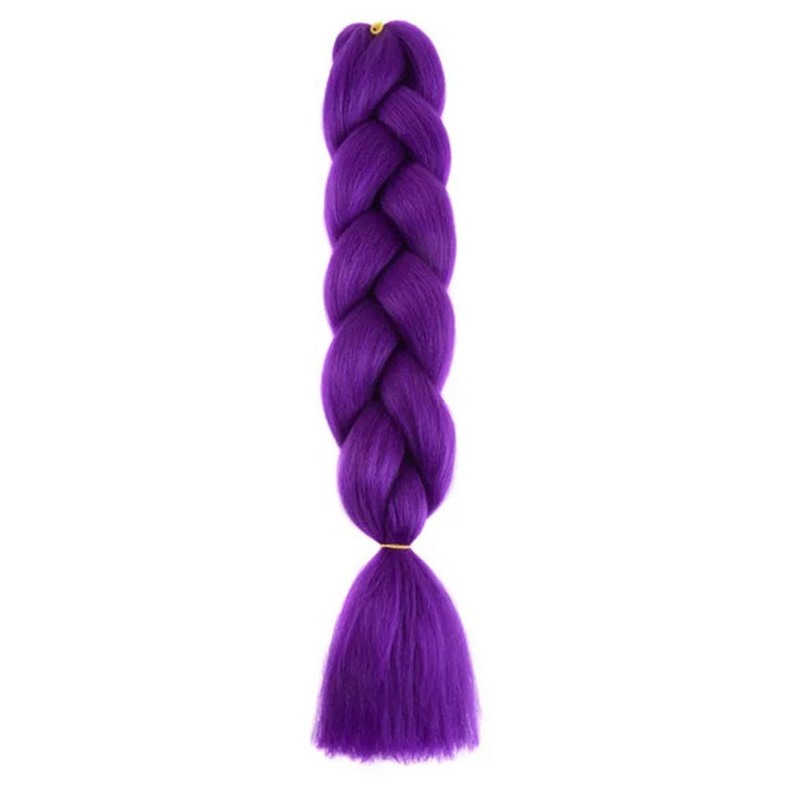 24 Inch Synthetic Jumbo Braiding Hair – Yaki Straight Box Braid Extensions for Dreadlocks & Twists