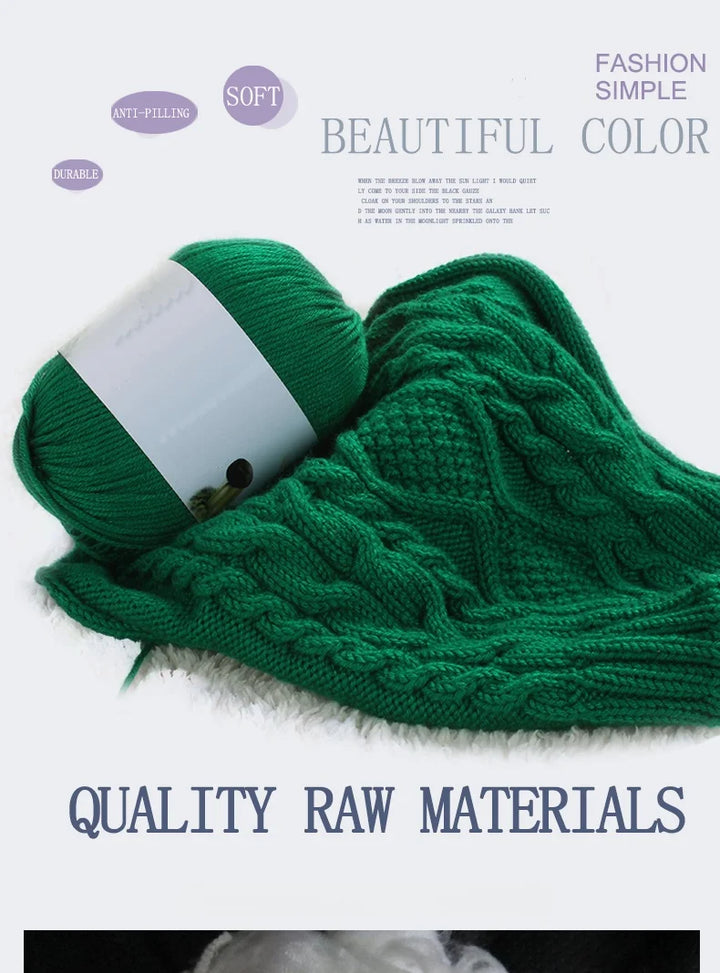 500g Soft Medium-Thick Knitting Yarn Set (10 Pieces) – Cozy Yarn for Sweaters, Hats, Scarves & Crochet Projects