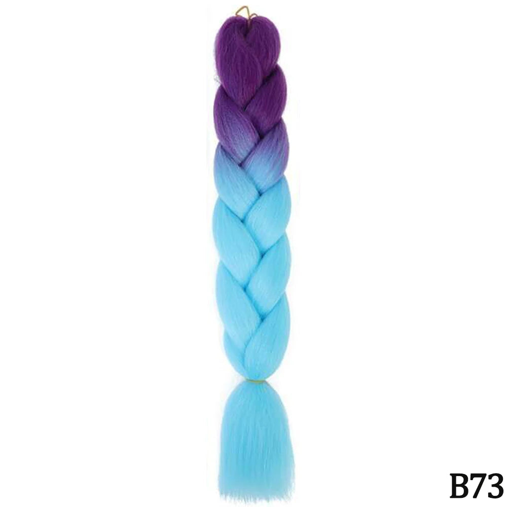 24” Synthetic Yaki Braids – Kanekalon Ombre Jumbo Braiding Hair Extensions 22