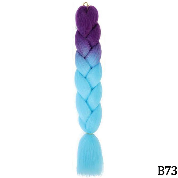 24 Inch Jumbo Braids Extensions – Synthetic Afro Ombre Kanekalon Braiding Hair for Children 22
