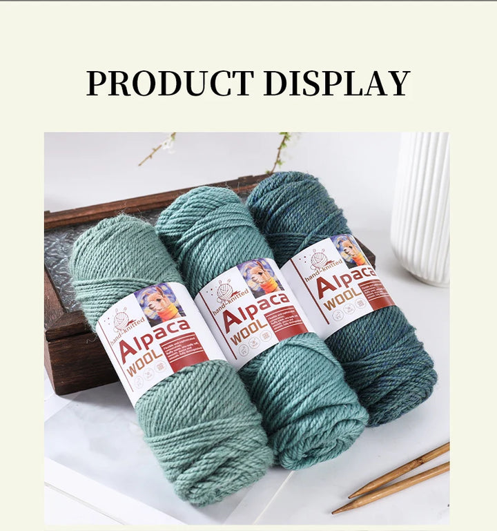 500g Alpaca Wool 245 Stick Stitch Yarn (5 Pieces) – Thick Knitting Yarn for Sweaters, Coats, Blankets & DIY Crafts