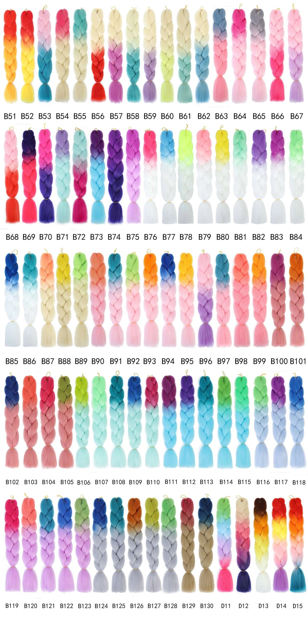 Synthetic 24 Inch 100g Ombre Jumbo Braiding Hair – Kanekalon Twist Extensions