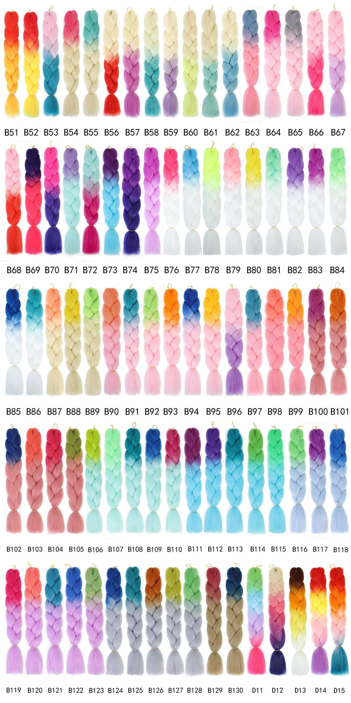 Synthetic 24 Inch 100g Ombre Jumbo Braiding Hair – Kanekalon Twist Extensions