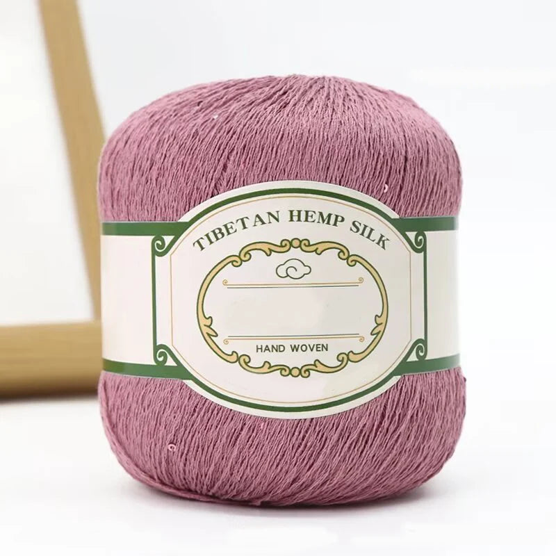 200g Cotton Linen Lace Sequin Yarn – Handwoven Crochet Yarn for Summer Shawls & Hats