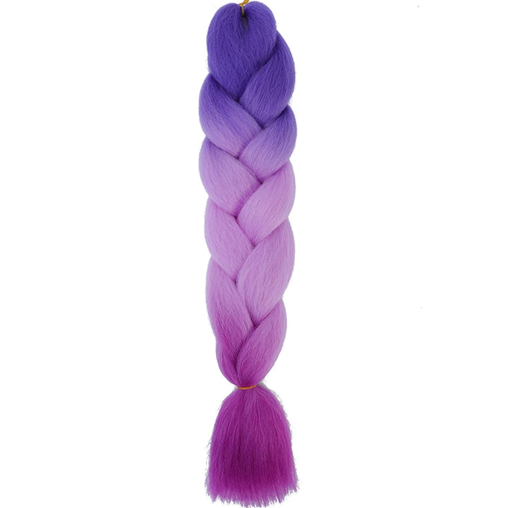 24 Inch Jumbo Braids Extensions – Synthetic Afro Ombre Kanekalon Braiding Hair for Children 22