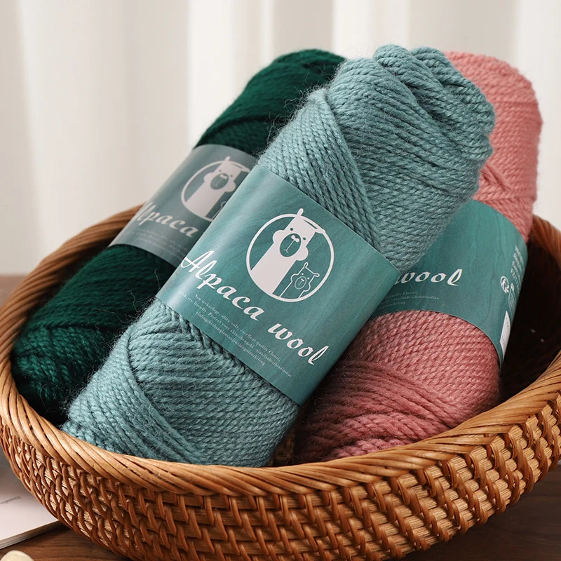 Alpaca Wool Boutique Yarn – 500g Thick Knitting Yarn Set (5 Pieces) for Sweaters, Scarves & Winter Wear