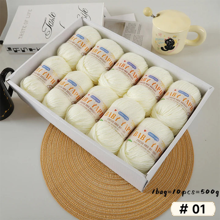 Soft Wool Blended 6-Strand Yarn – Skin-Friendly Knitting Yarn for Sweaters & Crafts