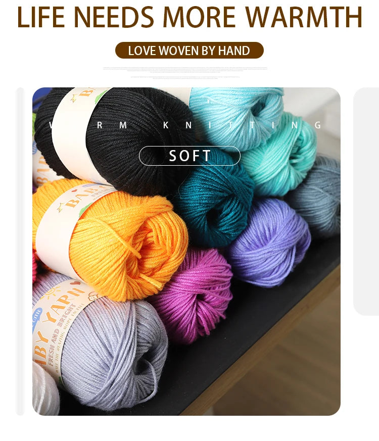 Soft Wool Blended 6-Strand Yarn – Skin-Friendly Knitting Yarn for Sweaters & Crafts