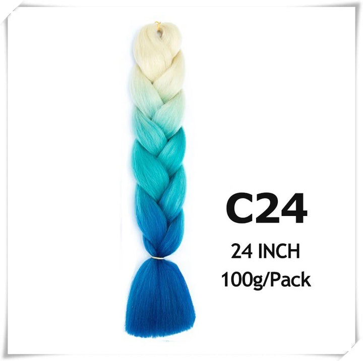 Pre-Stretched Jumbo Braiding Hair – 24 Inch Ombre Purple Synthetic Crochet Extensions for Women