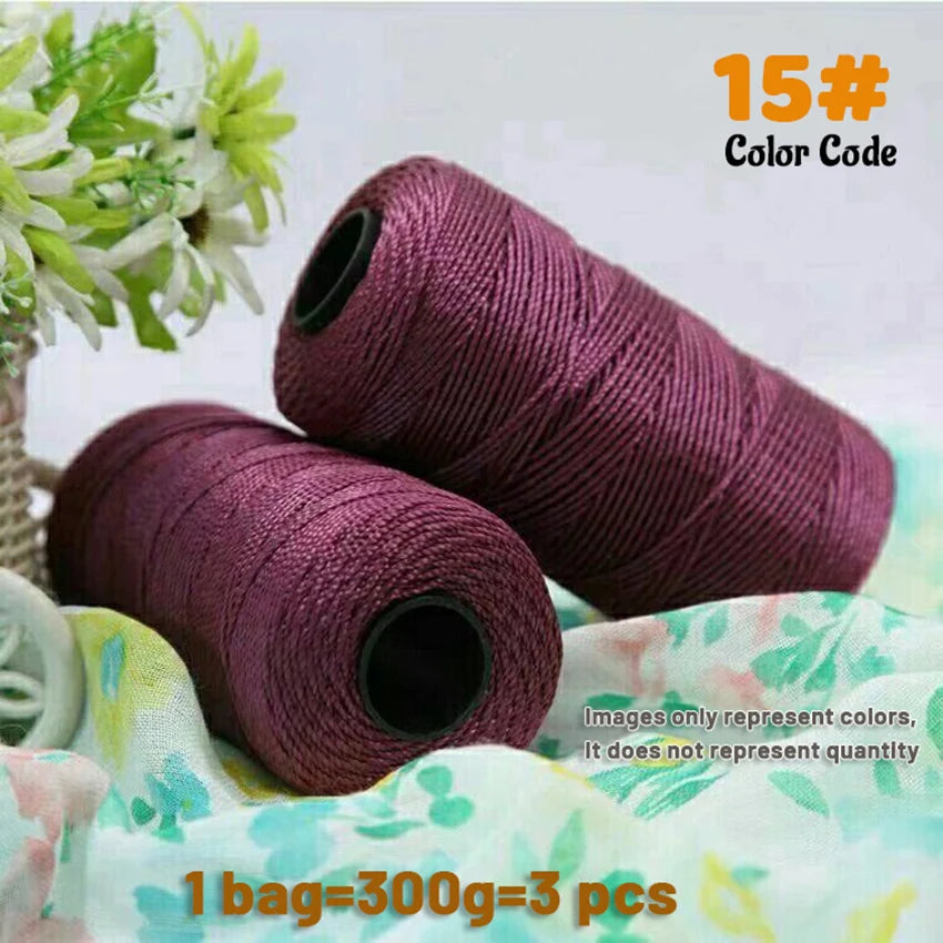 300g Summer Crochet Yarn – Handmade DIY Yarn for Hats, Bags & Home Accessories (3 Pieces/Pack)