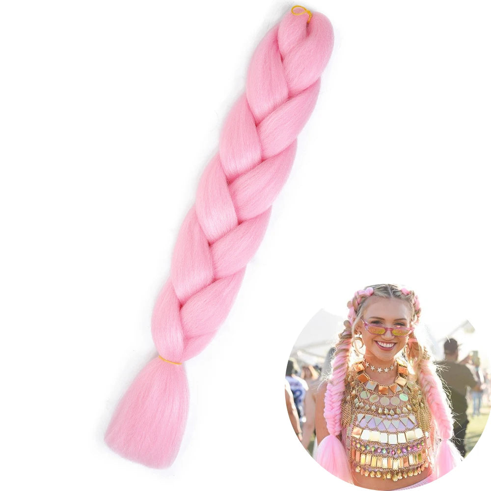 24” Synthetic Yaki Braids – Kanekalon Ombre Jumbo Braiding Hair Extensions 22