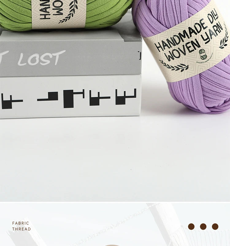 High-Quality Polyester Fabric Yarn – High-Elastic Yarn for Bags, Slippers & DIY Handmade Crafts