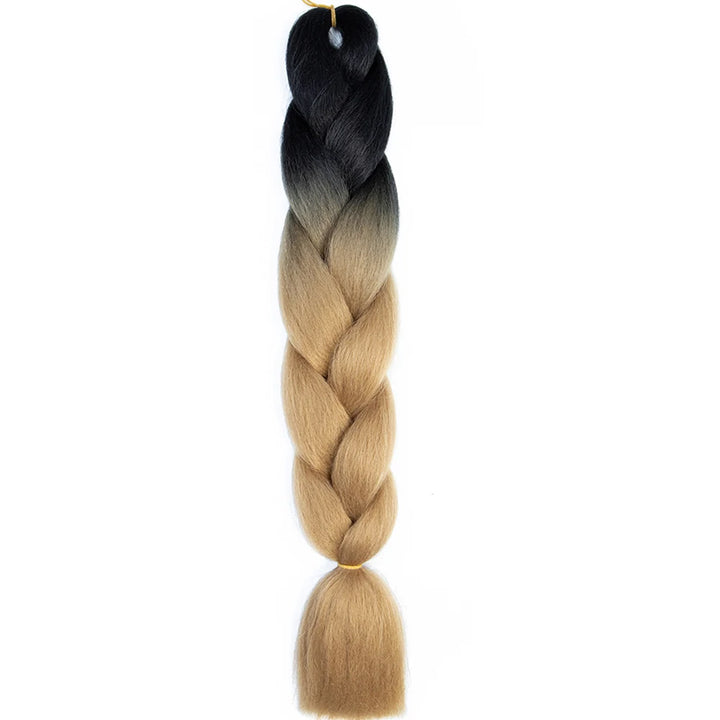 24 Inch Jumbo Braids Extensions – Synthetic Afro Ombre Kanekalon Braiding Hair for Children 22