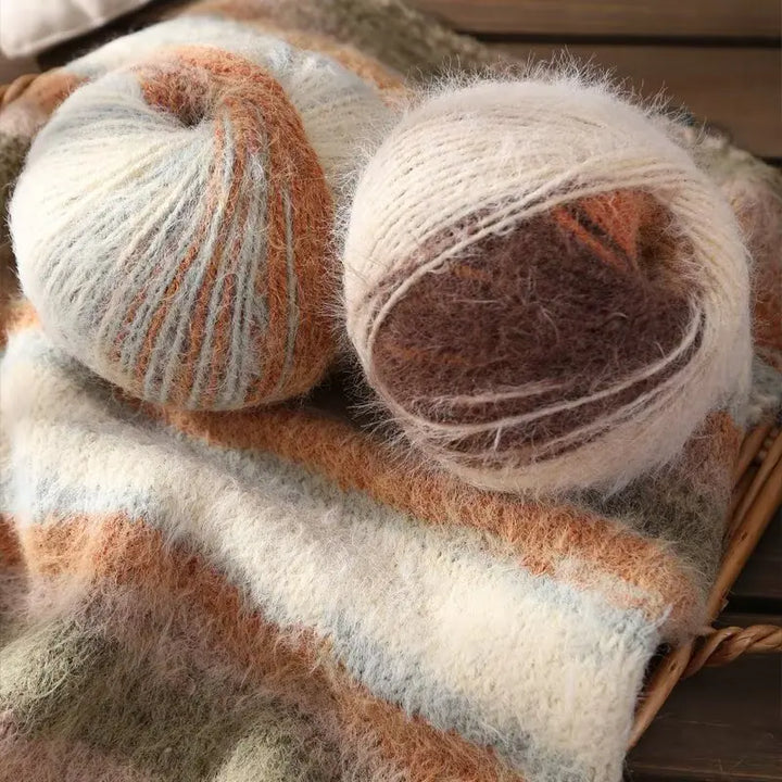 300g Xuebao Gradient Plush Yarn (3 Pieces) – Soft Warm Knitting Yarn for Scarves, Hats, Gloves & Blankets