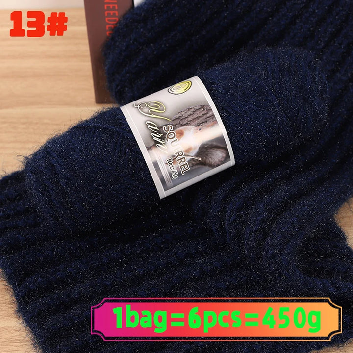 Thick Imitation Fur Yarn Ball – Soft DIY Knitting Yarn for Hats, Scarves, Coats & Shawls