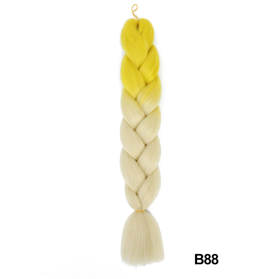 Synthetic 24 Inch 100g Ombre Jumbo Braiding Hair – Kanekalon Twist Extensions
