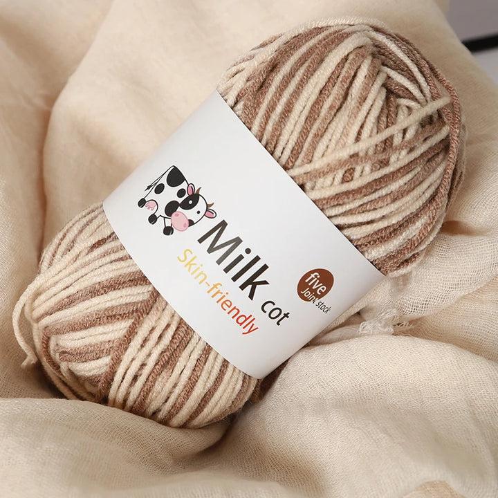 Colorful 5-Strand Gradient Yarn – Multi-Color Segment-Dyed Knitting Yarn for Sweaters, Hats, Scarves & DIY Crafts