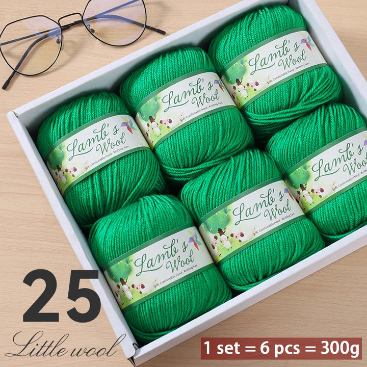Very Soft Lamb Wool Yarn – Medium-Thick High-Quality Wool for Knitting Sweaters, Scarves & Accessories