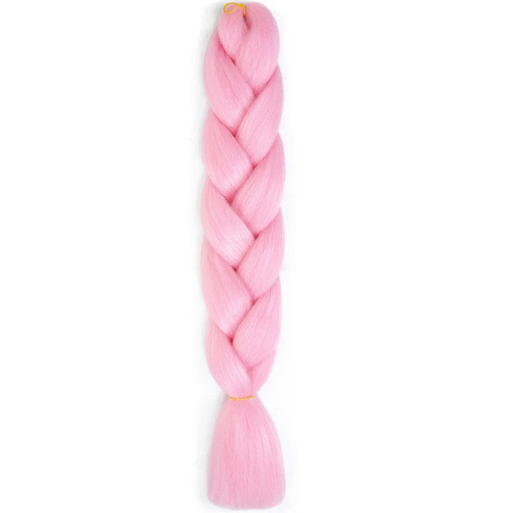 24 Inch Jumbo Box Braids Extensions – Synthetic Braiding Hair for Children (Pink, Purple, Yellow, Gray)