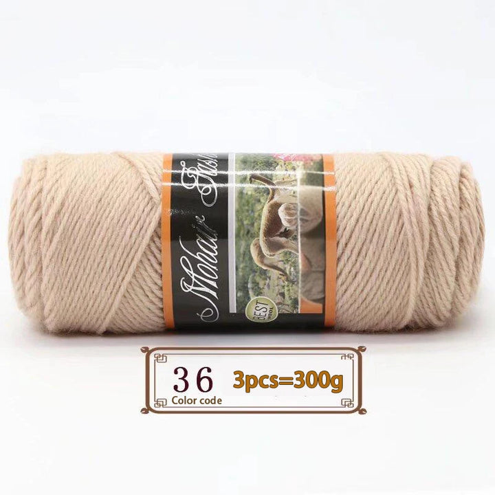 300g Colorful Mohair Alpaca Yarn – Soft Knitting Yarn for Sweaters, Scarves, Hats & DIY Crafts