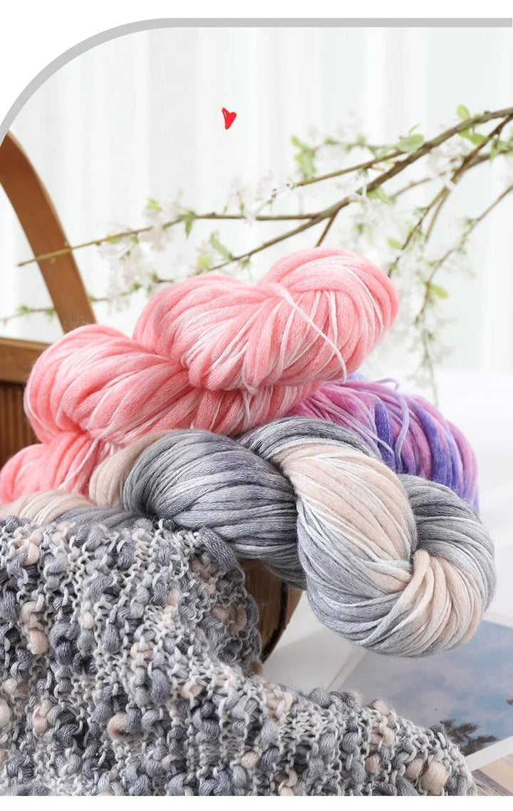 Fancy Twisted Cashmere Yarn – Irregular Imitation Bean Yarn for Hand-Knitting Sweaters, Cardigans, Shawls & DIY Crafts