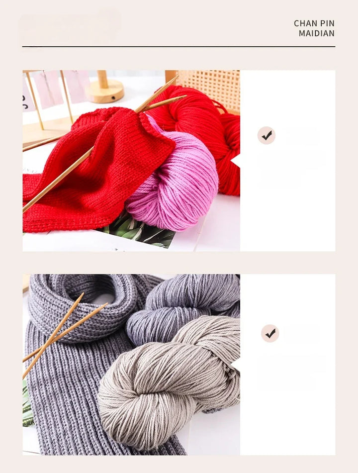 600g Thick Alpaca Wool Yarn Set (2 Pieces) – Premium Knitting Yarn for Sweaters, Scarves, Hats & DIY Crafts