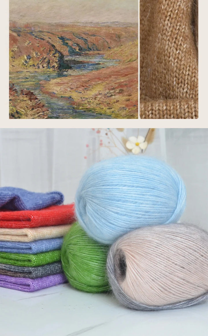 300g High-Quality Cashmere Yarn – Lightweight Multi-Color Yarn for Sweaters, Jackets, Scarves & Hats (6pcs Pack)