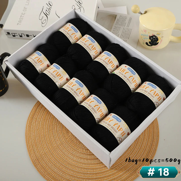 Soft Wool Blended 6-Strand Yarn – Skin-Friendly Knitting Yarn for Sweaters & Crafts